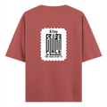 Oversized Classic T-Shirt | Unisex Fit | 100% Super-Combed Cotton | Pre-Shrunk, Double-Stitched | Adults | Personalized | DTF | Typography-focused | Trust | Friendship | Reassuring - back - Coral - mockup 2