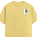 Classic Crew T-Shirt | Men's Regular Fit | 180 GSM Bio-Washed Cotton | DTG Print Ready | Double-Stitched & Ribbed Neck | Personalized | DTG | Typography-focused | Trust | Friendship | Reassuring - left pocket - Yellow - mockup 3
