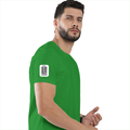 Classic Crew T-Shirt | Men's Regular Fit | 180 GSM Bio-Washed Cotton | DTG Print Ready | Double-Stitched & Ribbed Neck | Personalized | DTG | Typography-focused | Trust | Friendship | Reassuring - right sleeve - Flag Green - mockup 6