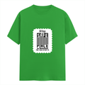 Female Classic Crew T-Shirt | Women's Regular Fit | 180 GSM Bio-Washed Cotton | Double Stitched, Pre-Shrunk | Personalized | DTG | Typography-focused | Trust | Friendship | Reassuring - front - Flag Green - mockup 1