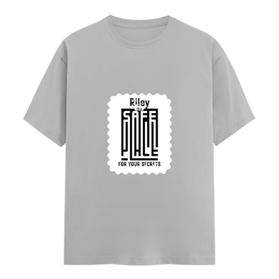 Female Classic Crew T-Shirt | Women's Regular Fit | 180 GSM Bio-Washed Cotton | Double Stitched, Pre-Shrunk | Personalized | DTG | Typography-focused | Trust | Friendship | Reassuring - front - Grey Melange - mockup 1