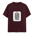 Female Classic Crew T-Shirt | Women's Regular Fit | 180 GSM Bio-Washed Cotton | Double Stitched, Pre-Shrunk | Personalized | DTG | Typography-focused | Trust | Friendship | Reassuring - front - Maroon - mockup 1