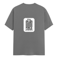 Female Classic Crew T-Shirt | Women's Regular Fit | 180 GSM Bio-Washed Cotton | Double Stitched, Pre-Shrunk | Personalized | DTG | Typography-focused | Trust | Friendship | Reassuring - back - Charcoal Melange - mockup 2