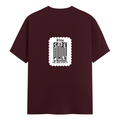Female Classic Crew T-Shirt | Women's Regular Fit | 180 GSM Bio-Washed Cotton | Double Stitched, Pre-Shrunk | Personalized | DTG | Typography-focused | Trust | Friendship | Reassuring - back - Maroon - mockup 2