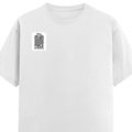 Female Classic Crew T-Shirt | Women's Regular Fit | 180 GSM Bio-Washed Cotton | Double Stitched, Pre-Shrunk | Personalized | DTG | Typography-focused | Trust | Friendship | Reassuring - right pocket - White - mockup 4