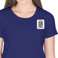 Women's Classic Crew T-Shirt | Regular Fit | 180 GSM Bio-Washed Cotton | DTF Print Ready | Double Stitched, Pre-Shrunk | Personalized | DTF | Typography-focused | Trust | Friendship | Reassuring - left pocket - Royal Blue - mockup 3