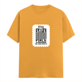 Men's Classic Crew T-Shirt | Regular Fit | 180 GSM Bio-Washed Cotton | DTF Print Ready | Pre-Shrunk, Durable | Personalized | DTF | Typography-focused | Trust | Friendship | Reassuring - front - Golden Yellow - mockup 1