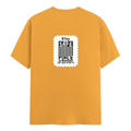 Men's Classic Crew T-Shirt | Regular Fit | 180 GSM Bio-Washed Cotton | DTF Print Ready | Pre-Shrunk, Durable | Personalized | DTF | Typography-focused | Trust | Friendship | Reassuring - back - Golden Yellow - mockup 2