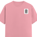 Men's Classic Crew T-Shirt | Regular Fit | 180 GSM Bio-Washed Cotton | DTF Print Ready | Pre-Shrunk, Durable | Personalized | DTF | Typography-focused | Trust | Friendship | Reassuring - left pocket - Flamingo - mockup 3
