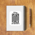 NotePad | A5 Size | Digital Print | 120 Pages | Unisex | Personalized | Typography-focused | Trust | Friendship | Reassuring - back - White - mockup 2