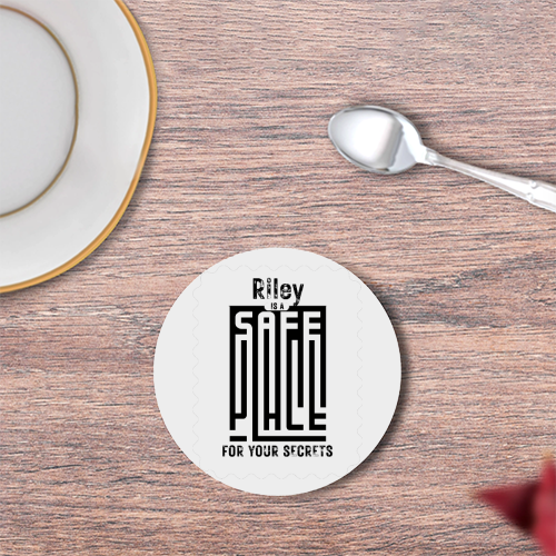 Coasters | Unisex | 3mm MDF Sublimation Print | Glossy Finish, Table Protection | Home & Office Accessory | Personalized | Typography-focused | Trust | Friendship | Reassuring - front - White - mockup 1
