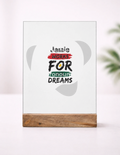 Acrylic Photo Frame | 5x7 Tabletop Display | UV Printed Acrylic & Wood Stand | Personalized Gift & Home Decor | Personalized | Typographic | Motivation | Everyday | Uplifting - front_1 - mockup 2