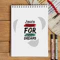 Sketchbook | A5 Spiral Bound | Digital Print Cover | 140 GSM Paper | Unisex | Personalized | Typographic | Motivation | Everyday | Uplifting - front - White - mockup 1