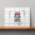 MDF Wooden Puzzles | 6x8 Inch | 30 Pieces | Durable MDF | Glossy Finish | Sublimation Print | Lightweight | Waterproof | Fade-Proof | Unisex | Personalized | Typographic | Motivation | Everyday | Uplifting - front - White - mockup 1