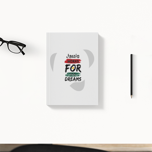 Daily Planner | 3-Month Undated | 300 GSM Cover, 70 GSM Pages, Digital Print | 204 Pages, Soft-Bound, Perfect Binding, Dotted Pages | Unisex | Personalized | Typographic | Motivation | Everyday | Uplifting - front - White - mockup 1