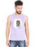 Men's Sleeveless T-Shirt | Regular Fit | 180 GSM Bio-Washed Cotton DTG | Pre-Shrunk, Double Stitched | For Gym & Casual Wear | Personalized | DTG | Typographic | Motivation | Everyday | Uplifting - front - Lavender - mockup 1