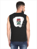 Men's Sleeveless T-Shirt | Regular Fit | 180 GSM Bio-Washed Cotton DTG | Pre-Shrunk, Double Stitched | For Gym & Casual Wear | Personalized | DTG | Typographic | Motivation | Everyday | Uplifting - back - Black - mockup 2