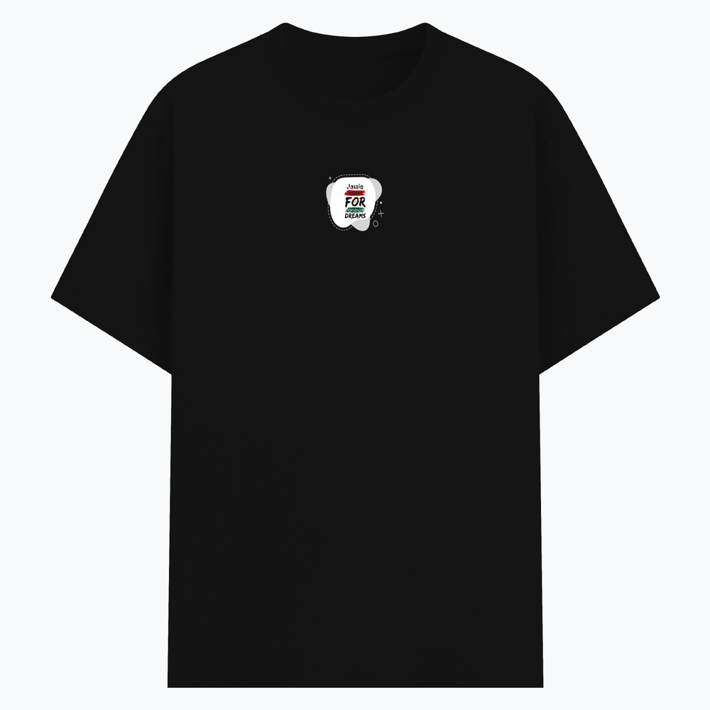 Basic T-Shirt | Unisex XS-2XL | Poly-Cotton Blend | Soft Finish & Durable | Everyday Wear | Personalized | DTG | Typographic | Motivation | Everyday | Uplifting - front - Black - mockup 1