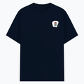 Basic T-Shirt | Unisex XS-2XL | Poly-Cotton Blend | Soft Finish & Durable | Everyday Wear | Personalized | DTG | Typographic | Motivation | Everyday | Uplifting - left pocket - Navy melange - mockup 3