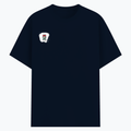 Basic T-Shirt | Unisex XS-2XL | Poly-Cotton Blend | Soft Finish & Durable | Everyday Wear | Personalized | DTG | Typographic | Motivation | Everyday | Uplifting - right pocket - Navy melange - mockup 4