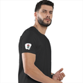 Basic T-Shirt | Unisex XS-2XL | Poly-Cotton Blend | Soft Finish & Durable | Everyday Wear | Personalized | DTG | Typographic | Motivation | Everyday | Uplifting - right sleeve - Black - mockup 6