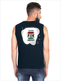 Men's Sleeveless T-Shirt | Regular Fit | 180 GSM Bio-Washed Cotton | Pre-Shrunk, Double Stitched | Men | Personalized | DTF | Typographic | Motivation | Everyday | Uplifting - back - Navy Blue - mockup 2
