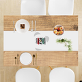Custom Dining Tablerunner | Home & Living | 100% Polyester | Fade-Proof, Durable, Hemmed Edges | Unisex | Personalized | Typographic | Motivation | Everyday | Uplifting - front - White - mockup 1