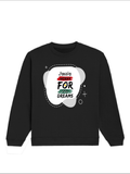 Oversized Sweatshirt | Roomy Relaxed Fit | 400 GSM Cotton Blend | Pre-Shrunk Drop Shoulder | Unisex Adult | Personalized | DTG | Typographic | Motivation | Everyday | Uplifting - front - Black - mockup 1