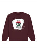 Oversized Sweatshirt | Roomy Relaxed Fit | 400 GSM Cotton Blend | Pre-Shrunk Drop Shoulder | Unisex Adult | Personalized | DTG | Typographic | Motivation | Everyday | Uplifting - front - Maroon - mockup 1
