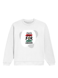 Oversized Sweatshirt | Roomy Relaxed Fit | 400 GSM Cotton Blend | Pre-Shrunk Drop Shoulder | Unisex Adult | Personalized | DTG | Typographic | Motivation | Everyday | Uplifting - front - White - mockup 1