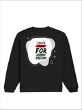 Oversized Sweatshirt | Roomy Relaxed Fit | 400 GSM Cotton Blend | Pre-Shrunk Drop Shoulder | Unisex Adult | Personalized | DTG | Typographic | Motivation | Everyday | Uplifting - back - Black - mockup 2