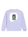 Oversized Sweatshirt | Roomy Relaxed Fit | 400 GSM Cotton Blend | Pre-Shrunk Drop Shoulder | Unisex Adult | Personalized | DTG | Typographic | Motivation | Everyday | Uplifting - back - Lavender - mockup 2