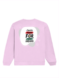 Oversized Sweatshirt | Roomy Relaxed Fit | 400 GSM Cotton Blend | Pre-Shrunk Drop Shoulder | Unisex Adult | Personalized | DTG | Typographic | Motivation | Everyday | Uplifting - back - Light Baby Pink - mockup 2