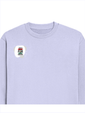 Oversized Sweatshirt | Roomy Relaxed Fit | 400 GSM Cotton Blend | Pre-Shrunk Drop Shoulder | Unisex Adult | Personalized | DTG | Typographic | Motivation | Everyday | Uplifting - right pocket - Lavender - mockup 4