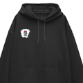 Oversized Hoodie | Relaxed Fit, Drop-Shoulder | 400 GSM Fabric | Warm, Durable | Unisex | Personalized | DTF | Typographic | Motivation | Everyday | Uplifting - right pocket - Black - mockup 4