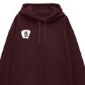Oversized Hoodie | Relaxed Fit, Drop-Shoulder | 400 GSM Fabric | Warm, Durable | Unisex | Personalized | DTF | Typographic | Motivation | Everyday | Uplifting - right pocket - Maroon - mockup 4