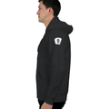 Oversized Hoodie | Relaxed Fit, Drop-Shoulder | 400 GSM Fabric | Warm, Durable | Unisex | Personalized | DTF | Typographic | Motivation | Everyday | Uplifting - left sleeve - Black - mockup 5