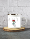 White Enamel Mugs | 11 Oz | Enamel Coated Stainless Steel | Dishwasher Safe, Shatterproof | Unisex | Personalized | Typographic | Motivation | Everyday | Uplifting - front - mockup 1