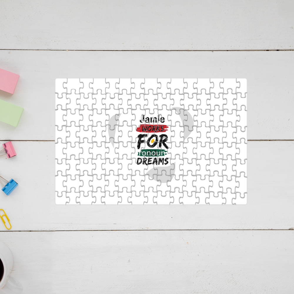 Jigsaw Puzzle | 120 Pieces A4 Size | Recycled Paper Semi-Gloss Finish | Engaging Entertainment Brain Booster | Unisex All Ages | Personalized | Typographic | Motivation | Everyday | Uplifting - front - mockup 1