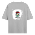Oversized Standard T-Shirt | Unisex Relaxed Fit | 100% Super Combed Cotton DTG | Soft, Breathable & Durable | Adult | Personalized | DTG | Typographic | Motivation | Everyday | Uplifting - back - Grey Melange - mockup 2