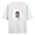 Oversized Standard T-Shirt | Unisex Relaxed Fit | 100% Super Combed Cotton DTG | Soft, Breathable & Durable | Adult | Personalized | DTG | Typographic | Motivation | Everyday | Uplifting - back - White - mockup 2
