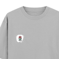 Oversized Standard T-Shirt | Unisex Relaxed Fit | 100% Super Combed Cotton DTG | Soft, Breathable & Durable | Adult | Personalized | DTG | Typographic | Motivation | Everyday | Uplifting - left pocket - Grey Melange - mockup 3