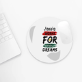 Mouse Pad | Unisex Adults | Sublimation Print | 3mm Thick, Skid-Proof, Fade-Proof | Personalized | Typographic | Motivation | Everyday | Uplifting - front_2 - Circle - White - mockup 2