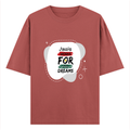 Oversized Classic T-Shirt | Unisex Oversized Fit | 100% Super-Combed Cotton | Pre-Shrunk & Ribbed Neck | Adults | Personalized | DTG | Typographic | Motivation | Everyday | Uplifting - front - Coral - mockup 1