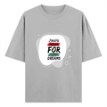 Oversized Classic T-Shirt | Unisex Oversized Fit | 100% Super-Combed Cotton | Pre-Shrunk & Ribbed Neck | Adults | Personalized | DTG | Typographic | Motivation | Everyday | Uplifting - front - Grey Melange - mockup 1