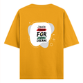 Oversized Classic T-Shirt | Unisex Oversized Fit | 100% Super-Combed Cotton | Pre-Shrunk & Ribbed Neck | Adults | Personalized | DTG | Typographic | Motivation | Everyday | Uplifting - back - Golden Yellow - mockup 2
