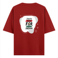 Oversized Classic T-Shirt | Unisex Oversized Fit | 100% Super-Combed Cotton | Pre-Shrunk & Ribbed Neck | Adults | Personalized | DTG | Typographic | Motivation | Everyday | Uplifting - back - Red - mockup 2