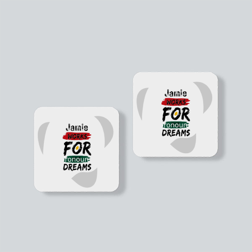 Fridge Magnet | Square | Durable Acrylic | UV Print, Strong Hold | Home & Living, Unisex | Personalized | Typographic | Motivation | Everyday | Uplifting - front - White - mockup 1