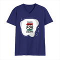 Men's V-Neck T-Shirt | Regular Fit | 180 GSM Bio-Washed Cotton | DTG Print | Durable | Personalized | DTG | Typographic | Motivation | Everyday | Uplifting - front - Royal Blue - mockup 1