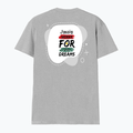 Male V Neck T-Shirt | Regular Fit | 180 GSM Bio-Washed Cotton | DTF Print | Double Stitched, Pre-Shrunk | Men | Personalized | DTF | Typographic | Motivation | Everyday | Uplifting - back - Grey Melange - mockup 2